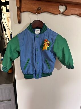 Kids Blue & Green The Lion King Varsity Bomber Jacket